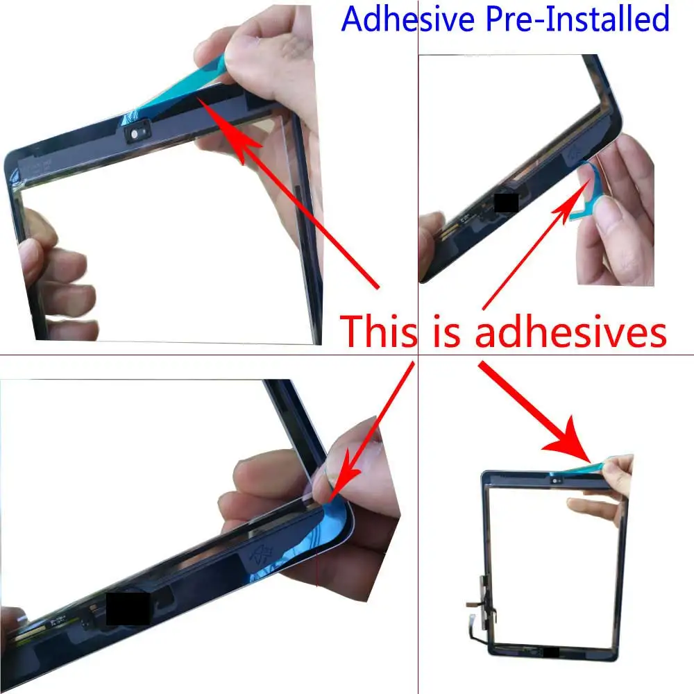 1PCS For Apple iPad 4 Touch Screen Digitizer and Home Button Front Glass Display Touch Panel A1458 A1459 A1460 with Tools