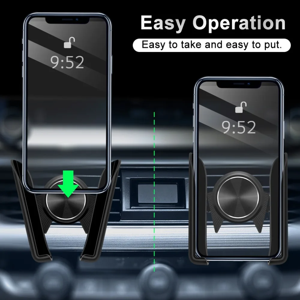 Универсальный гравитационный Автомобильный держатель для телефона, поддержка смартфона в автомобиле, телефонный держатель, вращающийся на 360 ° для iPhone Xiaomi