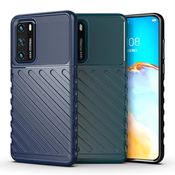

30pcs/lot Thunder Series Shockproof Armor Rugged Flexible TPU Case For Huawei P40 Pro+/Plus 5G