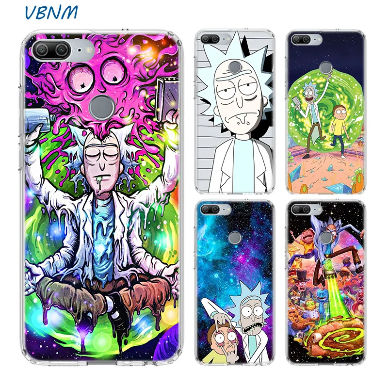 Роскошный силиконовый чехол Rick And Morty с сердечками для huawei Honor 20 Pro 8X9 10 lite 9X 8A 8C 8S V20 20i Y5 Y6 Y7 Y9