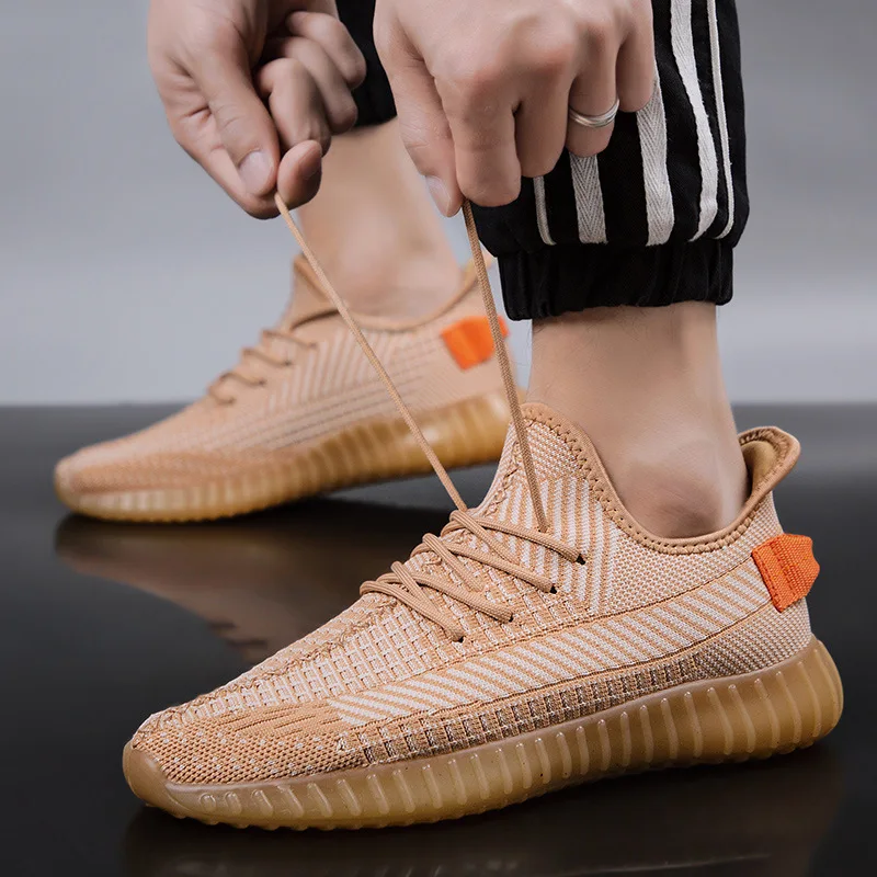 

2019 New Style Spring And Autumn MEN'S SHOES Korean-style Trend Running Fly Woven Sports Footwear Cool Comfortable Anti-slip Bre