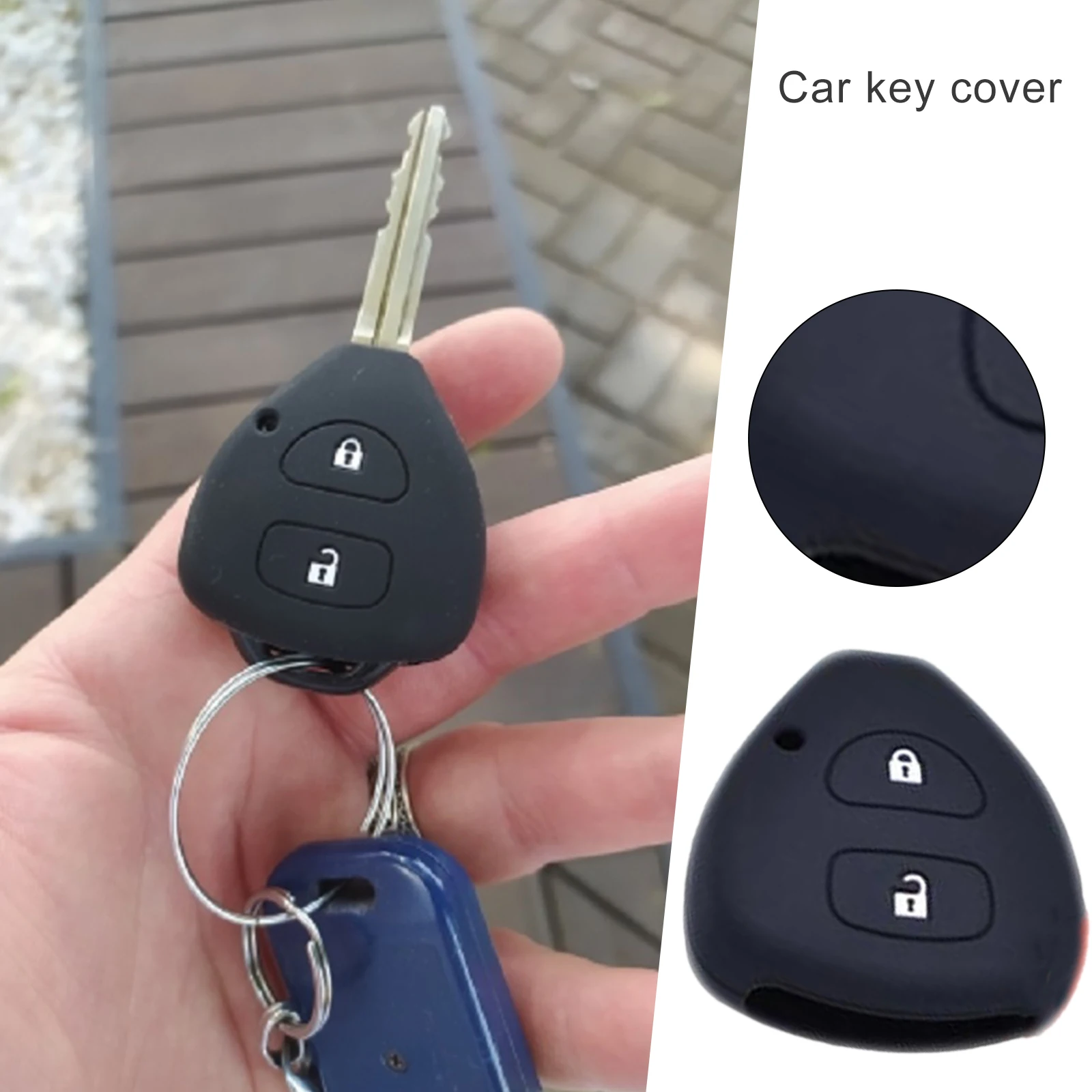 Silicone Car Key Case Cover For Toyota Auris HiLux Corolla Fortuner
