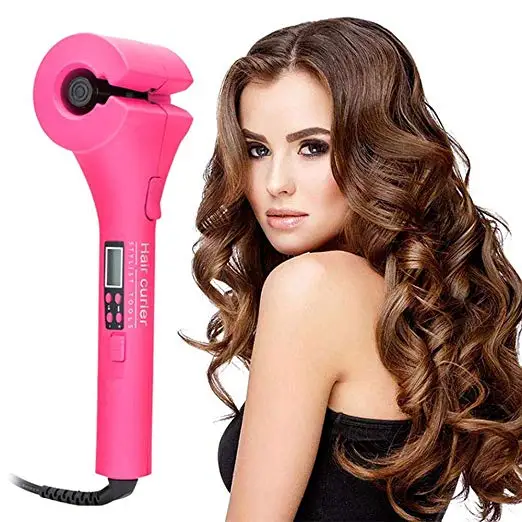 

Hair Curler Wand Ceramic Automatic Curling Iron Machine with Time Temperature Curling Direction Setting for All Hair Types