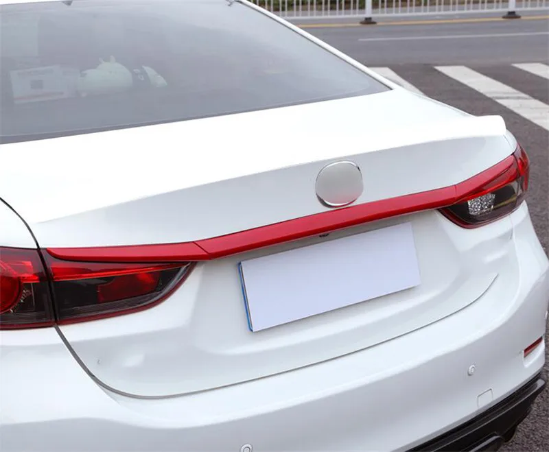 CEYUSOT для Mazda 6, накладка на багажник автомобиля-18, мазда 6, M6, задний спойлер, крыло, АБС углеродное волокно, задний ящик, украшенные аксессуары - Цвет: 3 pcs red