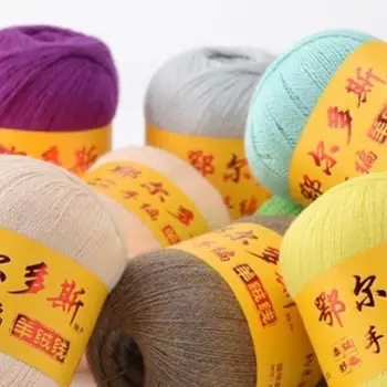 

500g Natural Soft Cashmere Yarn Smooth Companion Wool Yarn Hand Knitting Scarf DIY Anti-pilling Fine Ordos Quality Thread AQ306