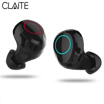 

CLAITE Mini TWS Wireless bluetooth Earphone Portable HiFi Stereo HD Music Earbuds IPX5 Waterproof Sports Headsets with Mic