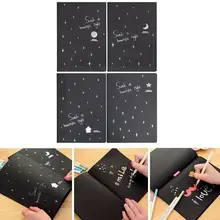 Bloc notes en papier noir S8s5, carnet de croquis, Rectangle noir, carnet de Doodle, carnet de notes pour journal intime, Diy bricolage