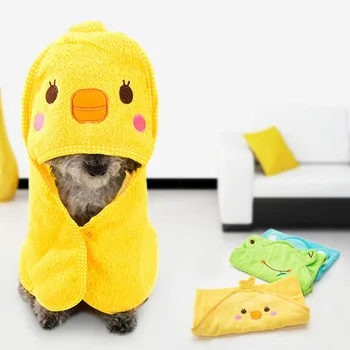 

2020 New Cute Pet Dog Towel Soft Drying Bath Cat Hoodies Puppy Super Absorbent Bathrobes Cleaning supply
