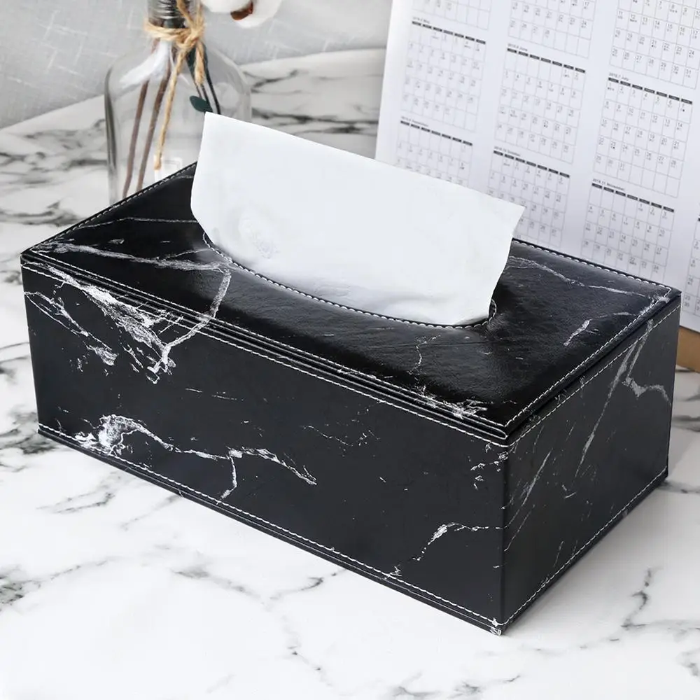 Tissue Box Pen Remote Storage Bag Desk Organizer Holder Table Pocket Case Q