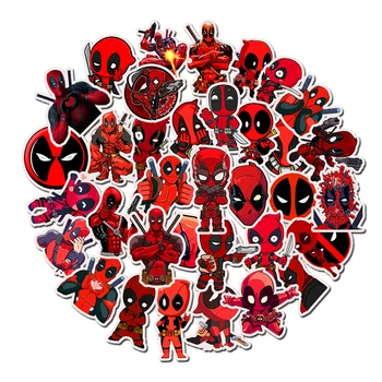 

35pcs Marvel Skateboard Stickers The Avengers Deadpool Man Cartoon Sticker Luggage Laptop Decal Moto Bicycle Sticker Toys