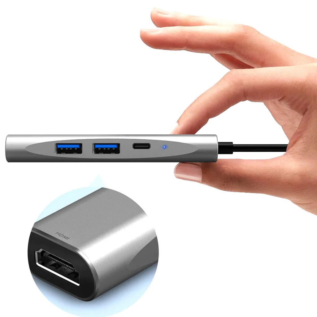 Usb type C к HDMI цифровой AV многопортовый концентратор USB3.1 адаптер PD зарядное устройство для ПК адаптер для портативного для ПК ноутбука type C концентратор# E30