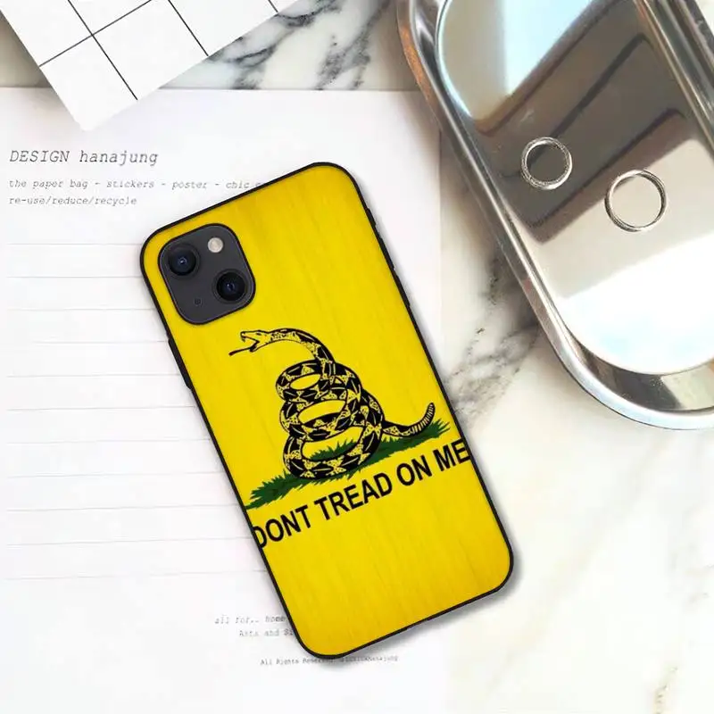 apple 13 case Gadsden Flag Don't Tread On Me Phone Case For iPhone 11 12 Mini 13 Pro XS Max X 8 7 6s Plus 5 SE XR Shell iphone 13 cover 