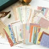 Journamm 60pcs Vintage Floral Paper Letter Material Stationery Scrapbooking Card Journaling Project DIY Retro Background Paper 1