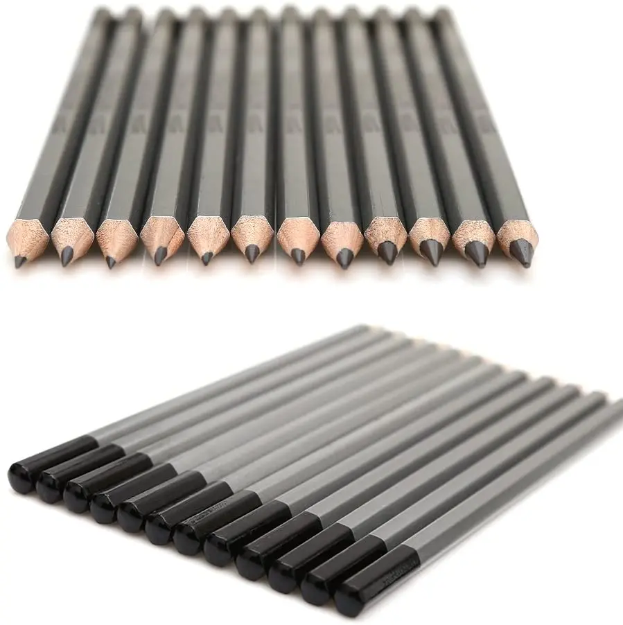 Premium Sketch Drawing Pencils - 24 Piece Professional Pencils Set Includes  Graphite, Charcoal and Eraser Pencils (7H-14B), Shading Graphite Pencils  for Adults & Kid Artists, Sketching by Mincho - Shop Online for