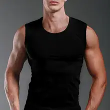 Мужской облегающий белый купальник на бретелях с вырезом раздельный спортивный купальник без рукавов солнцезащитный мужской купальник Топ