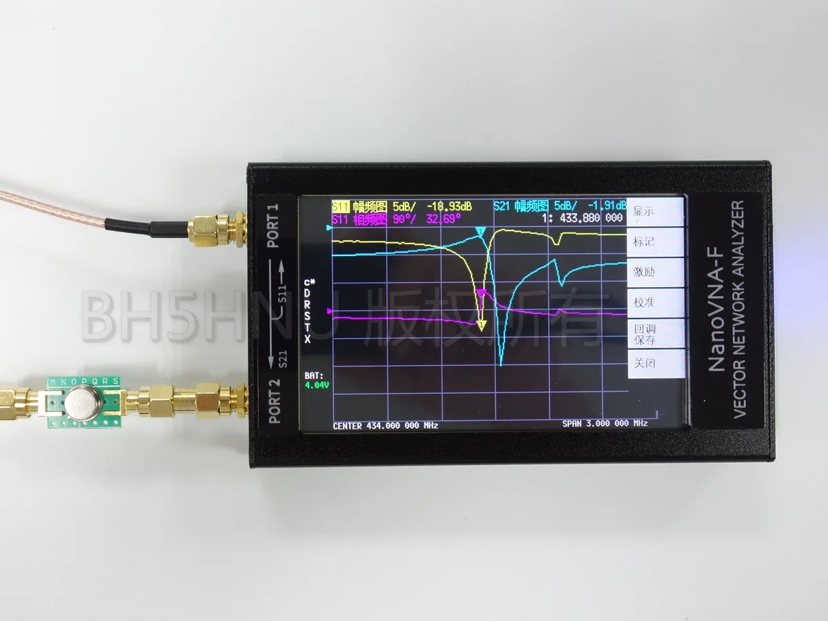 Новейшая модель; NanoVNA-F вектор сетевой анализатор VNA HF VHF UHF анализатор антенны коротковолновое 4,3 дюйма 50 k-1 ГГц встроенный 5000mA Батарея