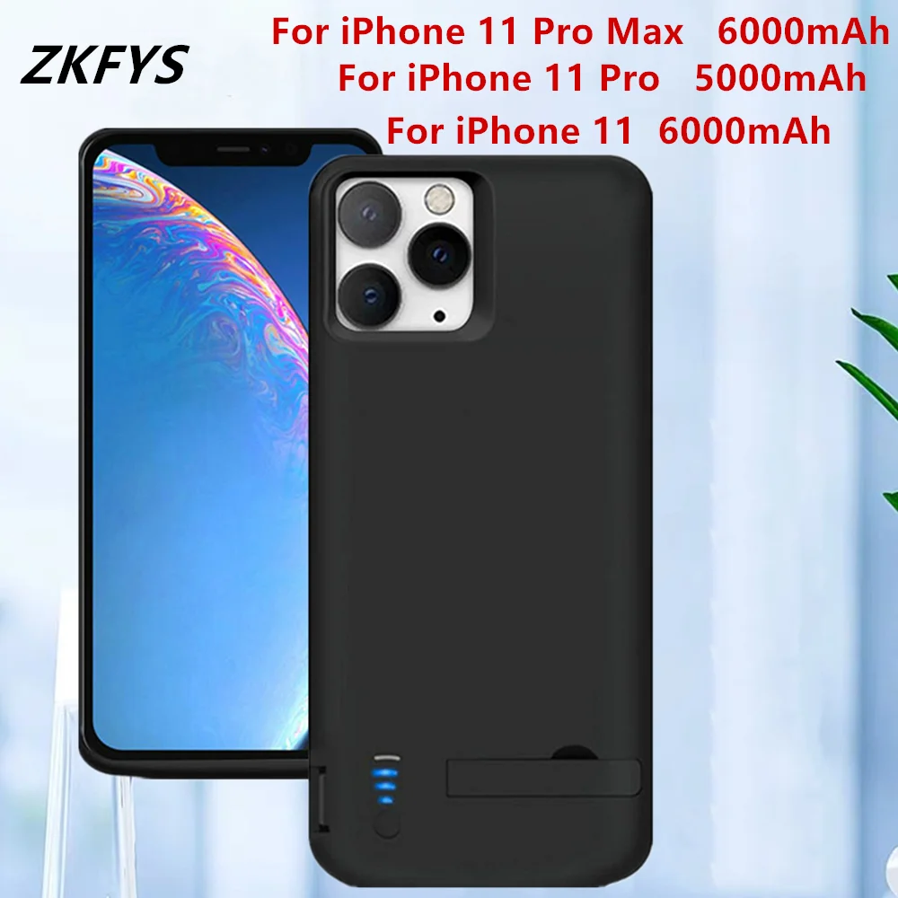 Чехол для iPhone 11 Pro, аккумулятор max, чехлы на 6000 мАч, внешний аккумулятор для зарядки iPhone 11 Pro, чехол для зарядного устройства