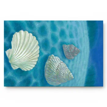 

Summer Blue Sea Shell Conch Living Room Doormat Home Environmental Protection Bathroom Door Non-slip Floor Mat