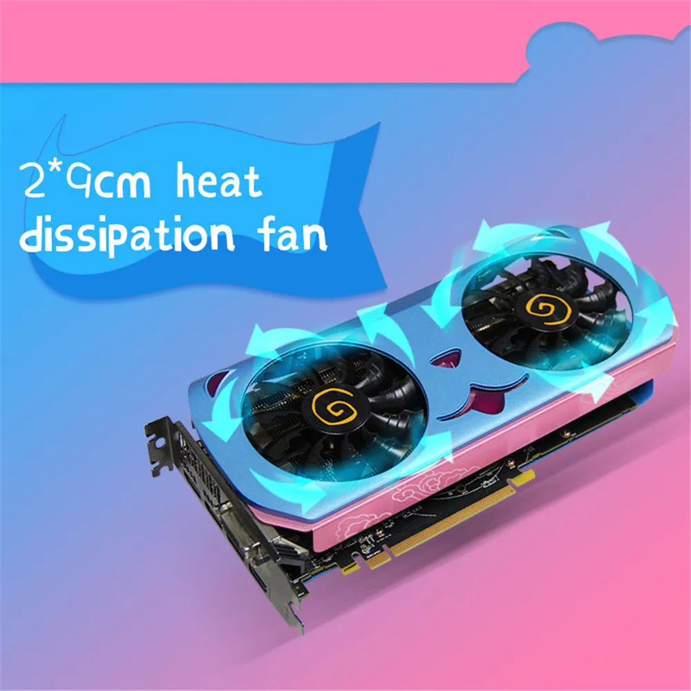 Видеокарта Yeston Radeon RX580 CUTE PET PCI Express X16 3,0 2048SP 8 ГБ GDDR5 видеоигровая видеокарта внешняя для рабочего стола