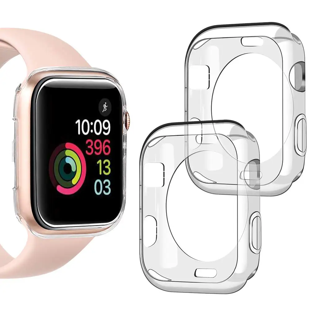 ALPQ мягкий прозрачный ТПУ чехол для Apple Watch 38 мм 40 мм 42 мм 44 мм чехол для iWatch серии 4 3 1 2 защитный чехол