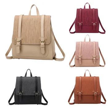 

ASDS-Women's Backpack High Quality Youth Leather Backpack Teen Girl Girls School Multifunctional Shoulder Bag