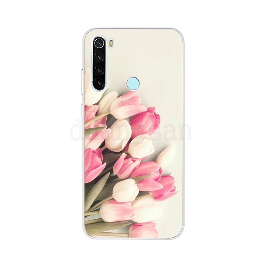 Белый Чехол для Xiaomi Redmi note 8, силиконовый мягкий чехол из ТПУ с рисунком для телефона Xiaomi Redmi note 8t 6,3 'note 8 pro Fundas Coque bumper - Цвет: Белый