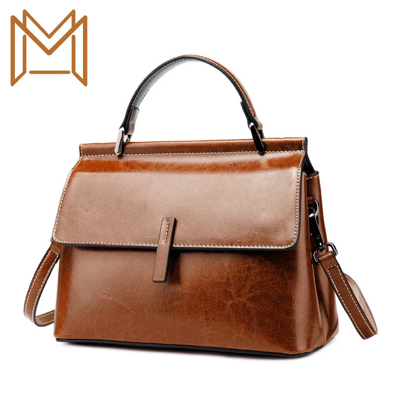 

2019 Genuine Leather Woman Package Single Shoulder Package Outdoors Leisure Time Bag Directly