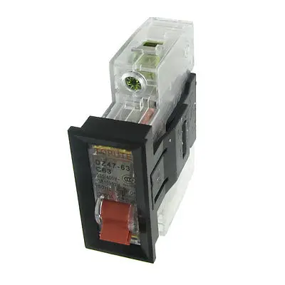 AC 230V 400V 63A 1P Прозрачный миниатюрный выключатель с монтажным кронштейном