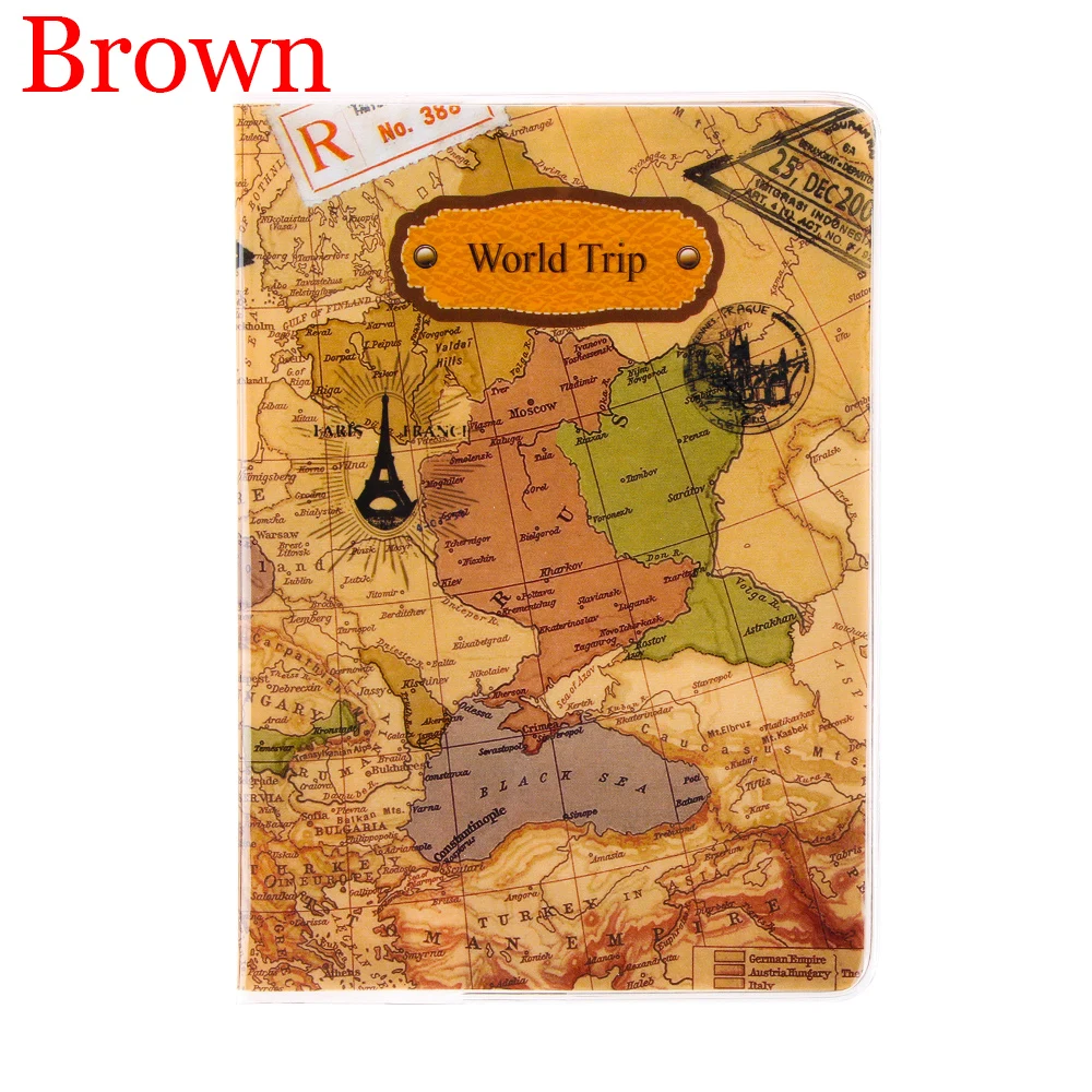 Цветная мраморная стильная обложка для паспорта, водонепроницаемая обложка для паспорта, Дорожный Чехол, Обложка для паспорта, высокое качество, пакет для паспорта - Цвет: Brown