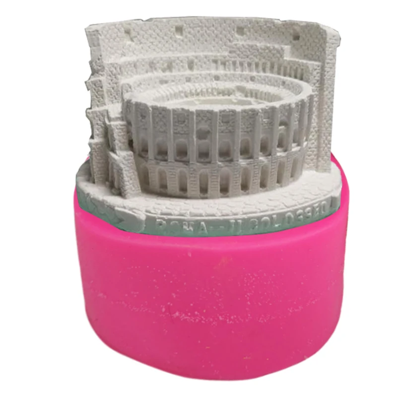 

Nordic Silicone Mold Flower Pot DIY 3D Colosseum Flowerpot Storage Box Mould Home Garden Decoration Concrete Planter Pallet