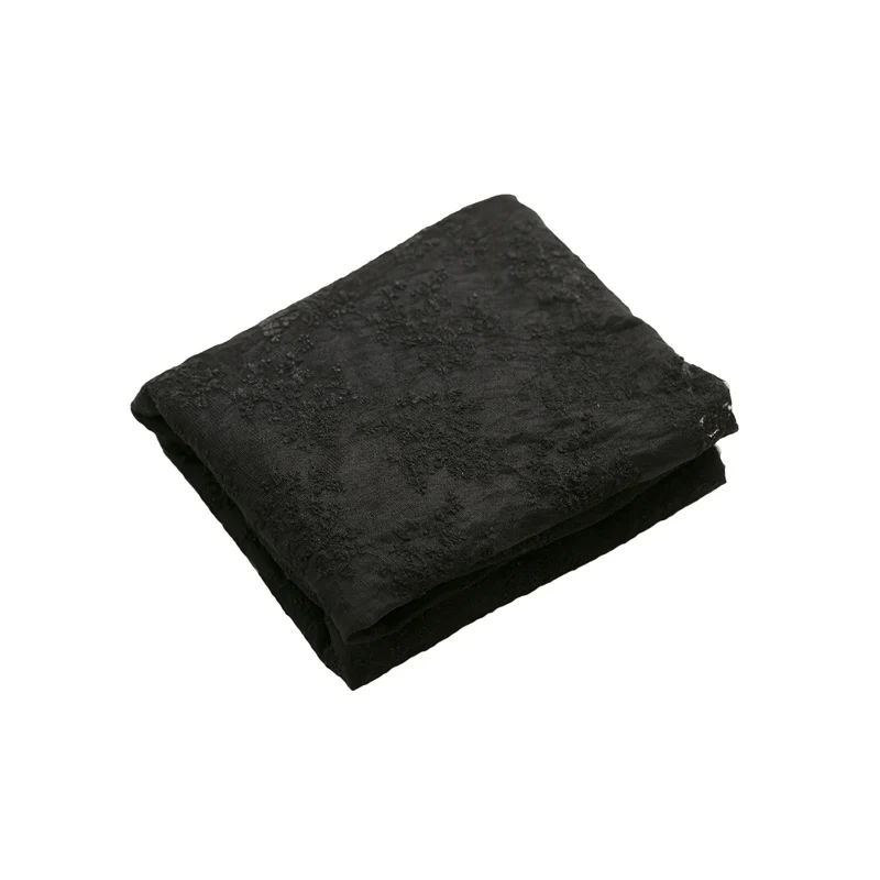 50x145 см черная Цветочная вышивка сетчатая Тюлевая кружевная ткань платье для девочек wonmen's одежда материалы Decora ткань