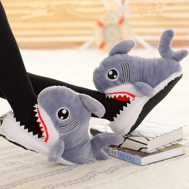 28 см пара забавных новелл сосут с акул Мягкие плюшевые акулы форма обувь дом мягкий Крокодил плюшевые куклы творческая игрушка