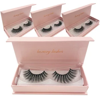

10/30/50 Pairs Bulk Sale 3d 100% Real Mink False Eyelashes with Box Packaging Natural Thick Lash Extension Supplies Wholesale