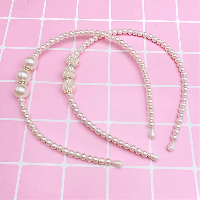 

1Pcs Imitation Big Pearl Headband Personality Design Wild Headwear Womens Bridal Wedding Party Fashion Jewelry Accessories
