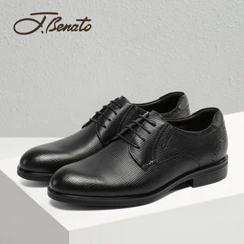 

J.benato Man shoes 2019 men's casual leather shoes men's tide British business dress shoes men's lace derby shoes