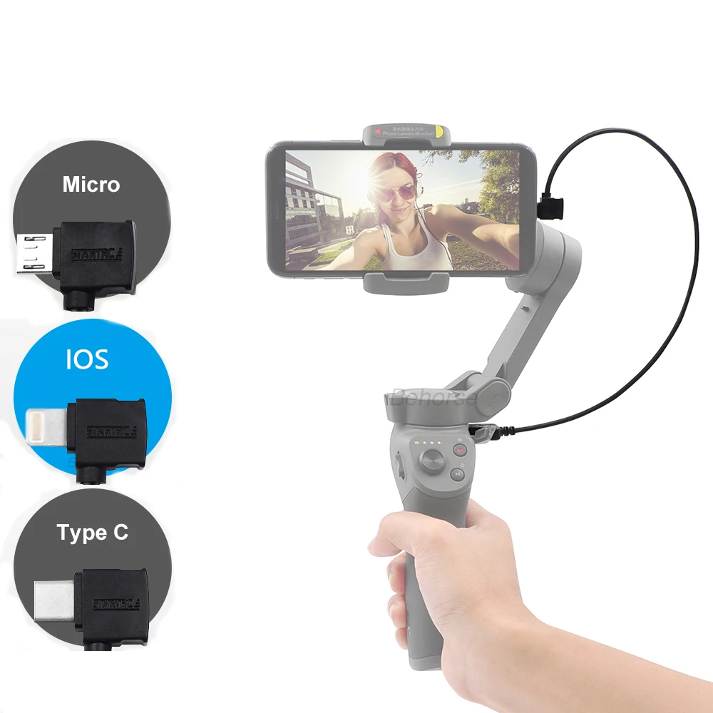 

35cm DJI Osmo Mobile 3 Charging Data Cable USB Line for IOS Micro Type-C Phone Fast Charging for Osmo Mobile 3 Accessories
