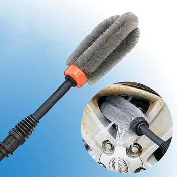 

Wheel Brush Gray Car Styling Wash Soft Rubber Grip Brush Car Cleaning Supplies Car Wash Brush Sponges Accessories