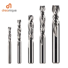 Fraise à Compression pour le travail du bois, deux cannelures, spirale en carbure, routeur CNC, fraises à bois