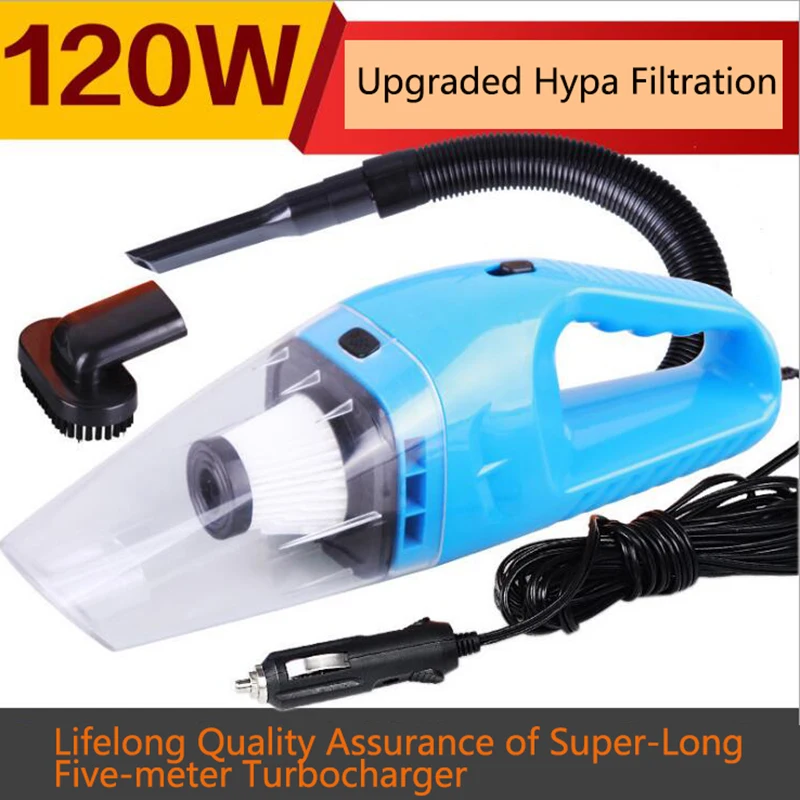 

Super Suction 12V 120W Portable Handheld Vacuum Black Car Vacuum Cleaner DC Cleaner Wet Dry Dual Use Car Vacuum High Powerful