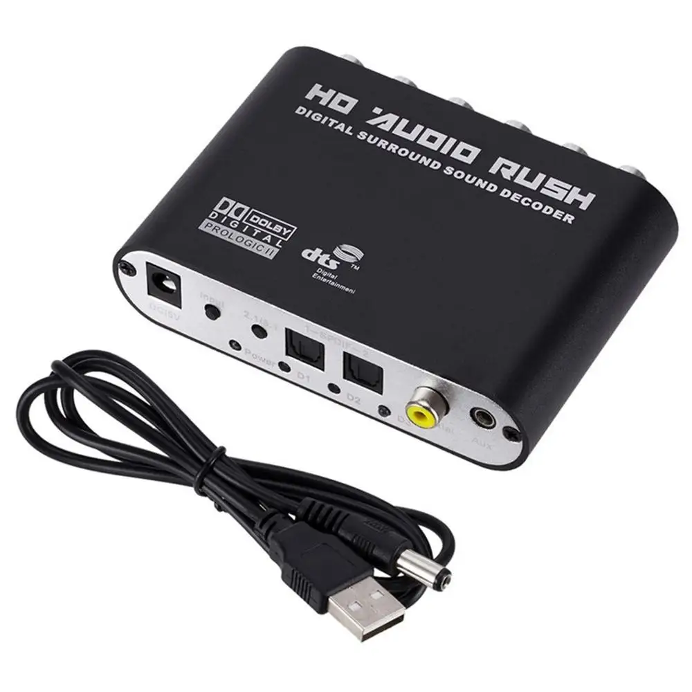  5.1 Channel Digital Audio Decoder Convertitore Dts/Ac-3 HD Rush Audio Gear Surround Sound Decoder p
