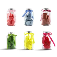 12 шт. маленькая Веерная образная затяжка на макияж Красота Макияж яйцо Влажная и сухая треугольная губка не карта порошок ведро