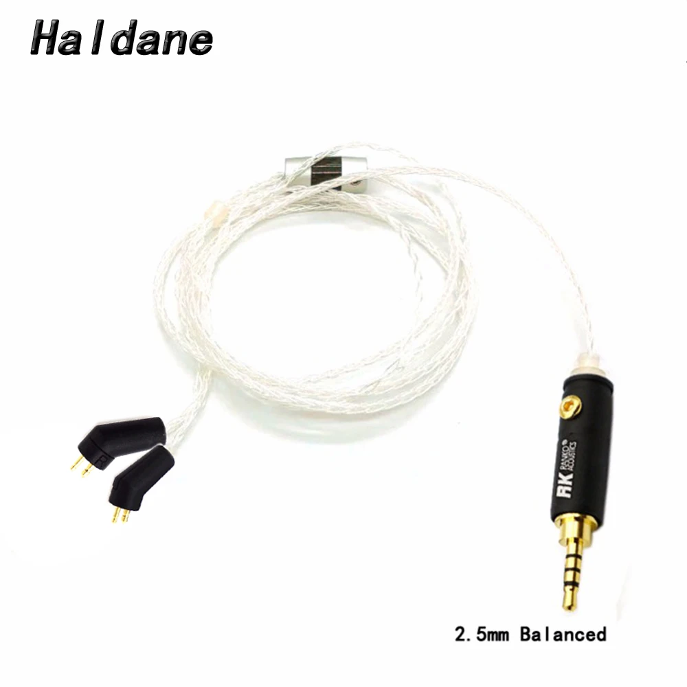 

Haldane Hi-End 8 Cores 7N OCC Silver Plated Headphone Upgrade Cable For ER4P ER4B ER4S Headphones
