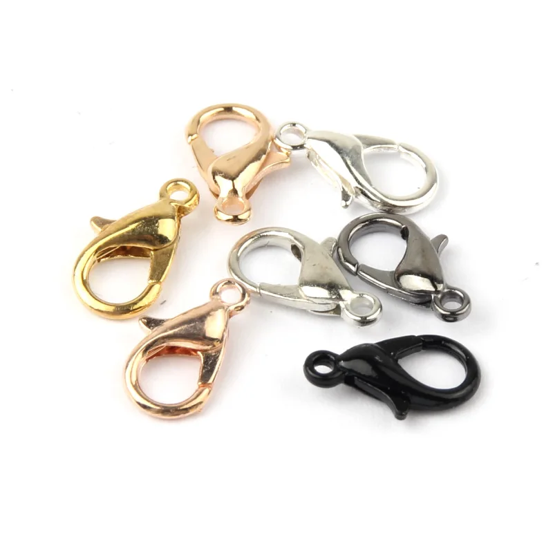 50Pcs/lot Alloy Plated Lobster Clasp Hooks Claw Clasps For Bracelet Necklace Diy Jewelry Making Findings Supplies Accessories | Украшения и
