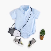 Sanlutoz Cotton Baby Boys Bodysuits Fashion Newborn Clothes for Baby Boy Short Sleeve Summer Baby Clothing Plaid 6