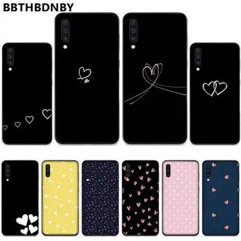 

Candy Color Love Heart Soft black Phone Case For Samsung A20 A30 30s A40 A7 2018 J2 J7 prime J4 Plus S5 Note 9 10 Plus