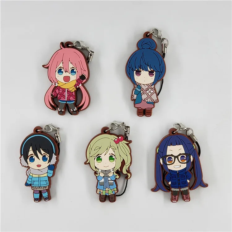Yuru лагерь оригинальный японский аниме резиновый брелок-подвеска для мобильного