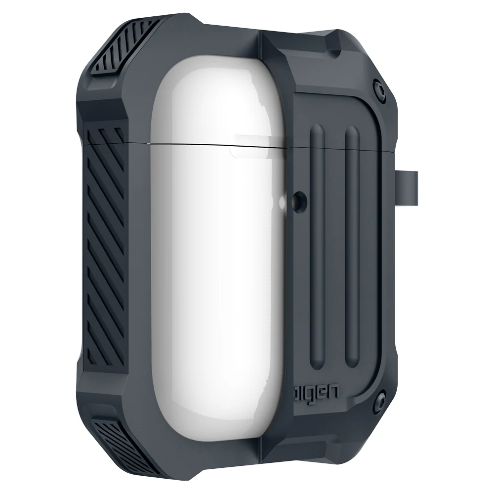 Жесткий защитный чехол Spigen для AirPods, чехол для зарядки 2-го/1-го поколения [передний светодиодный Видимый]