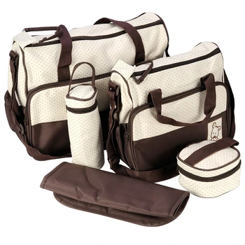 

5 Pieces Cafe Bag bag inside + outside + Bag Lunch Bag and Bottle Bag + Layer Inside Outside