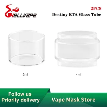 

2pcs Pre-order Original Hellvape Destiny RTA Glass Tube 2ml/4ml Capacity Electronic Cigarette Accessories for Destiny RTA Tank