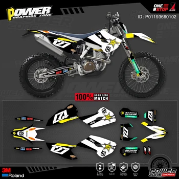 

PowerZone Custom Team Graphics Decals 3M Stickers Kit For Husqvarna Sticker Decal 2014-15 TC FC 2015-16 FE TE 125 to 450cc 02